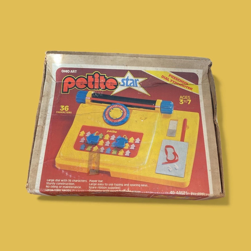 Vintage Ohio Art Petite star dial typewriter toy